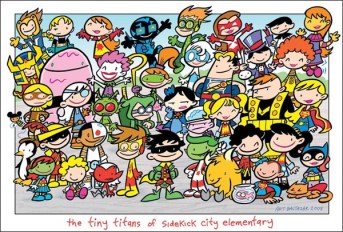 Tiny Titans crew by Art Baltazar. Aw Yeah!